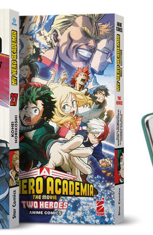 MY HERO ACADEMIA PACK (contiene My Hero Academia 27, My Hero Academia – The Movie – Two Heroes – Anime Comics e una spilletta)