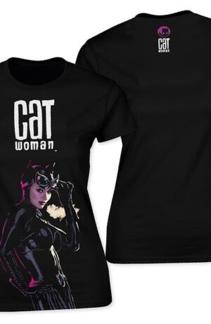 T-Shirt DC Comics Catwoman Black Women Taglia L T-Shirt
