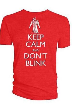 T-Shirt Doctor Who: Keep Calm Don't Blink Weeping Angel (T-Shirt Uomo Tg. XL)