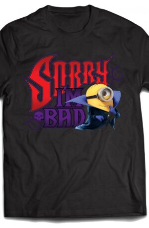 T-Shirt Minions / Cattivissimo Me: Sorry I'm Bad Black (T-Shirt Unisex Tg. L)