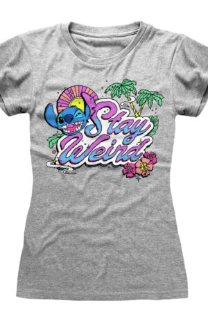 T-Shirt Disney: Lilo & Stitch - Stay Weird (T-Shirt Donna Tg. L)