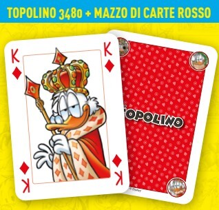 topolino 3480 mazzo di carte rosso