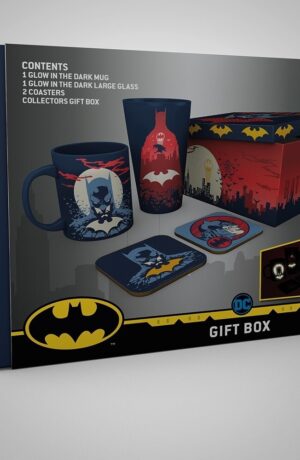 DC COMICS - Confezione regalo Bicchiere Vetro XXL + Tazza + 2 Sottobicchieri "Glow in the dark" - immagine 3