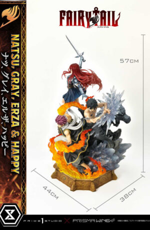 Fairy Tail PVC Statue 1:7 Natsu, Gray, Erza, Happy - immagine 4