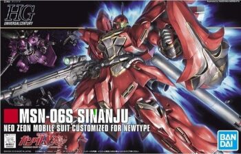 Bandai Gundam High Grade Universal Century 1-144 MSN-06S Sinanju box