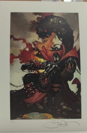 Litografia Spawn sul trono (Firmata e Numerata) by Simone Bianchi