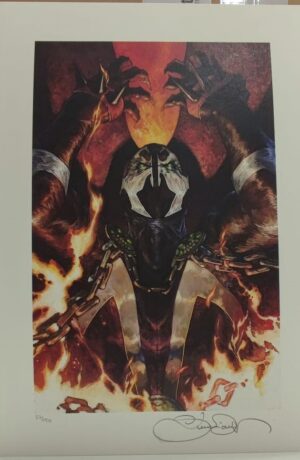 Litografia Spawn tra le fiamme (Firmata e Numerata) by Simone Bianchi