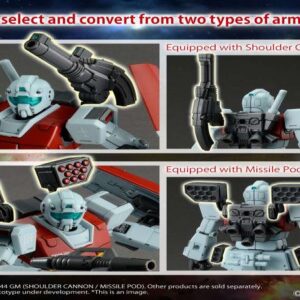 High Grade Mobile Suit Gundam RGM-79 GM Shoulder Cannon / Missile Pod - immagine 5