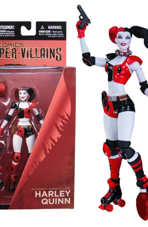 DC Comics New 52 Roller Derby Harley Quinn Action Figure - Signed Amanda Conner & Jimmy Palmiotti - immagine 3