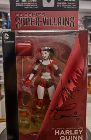 DC Comics New 52 Roller Derby Harley Quinn Action Figure - Signed Amanda Conner & Jimmy Palmiotti