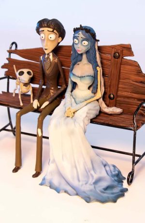 Corpse Bride: Victor ed Emily sulla panchina - Figure Set 1:10 PVC Statue - La sposa cadavere