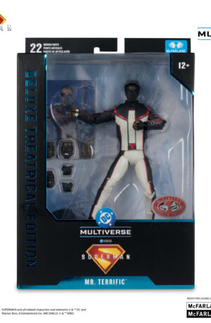 DC Multiverse: Superman Movie Deluxe Theatrical Edition Mr. Terrific figure (Red Platinum Edition)