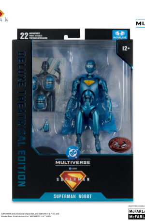 DC Multiverse: Superman Movie Deluxe Theatrical Edition Superman Robot figure (Red Platinum Edition)