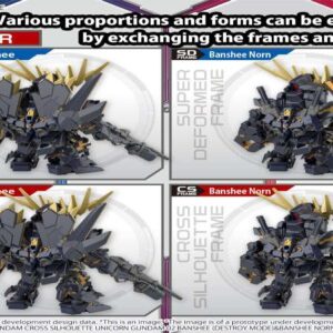 Bandai Gundam Super Deformed Cross Silhouette Banshee Dest/ Norn Part Set - immagine 9