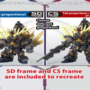 Bandai Gundam Super Deformed Cross Silhouette Banshee Dest/ Norn Part Set - immagine 10