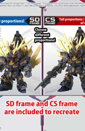Bandai Gundam Super Deformed Cross Silhouette Banshee Dest/ Norn Part Set - immagine 10