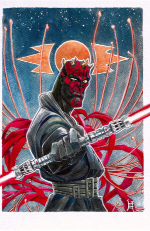 Star Wars: Darth Maul - disegno originale di Igor Chimisso