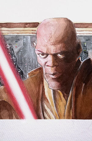 Star Wars: Mice Windu - disegno originale di Igor Chimisso