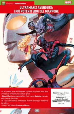 ULTRAMAN X AVENGERS: I PIÙ POTENTI EROI DEL GIAPPONE - con firma e doodle di Francesco Manna