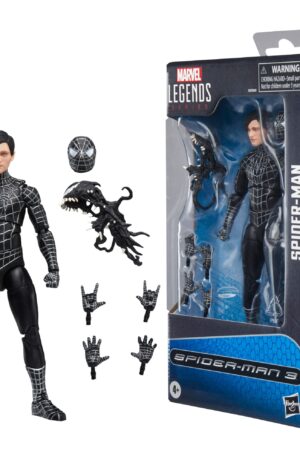 Spider-Man 3 Marvel Legends Action Figure Spider-Man Black Suit - immagine 8