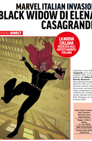 MARVEL ITALIAN INVASION BLACK WIDOW DI ELENA CASAGRANDE