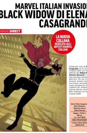 MARVEL ITALIAN INVASION BLACK WIDOW DI ELENA CASAGRANDE
